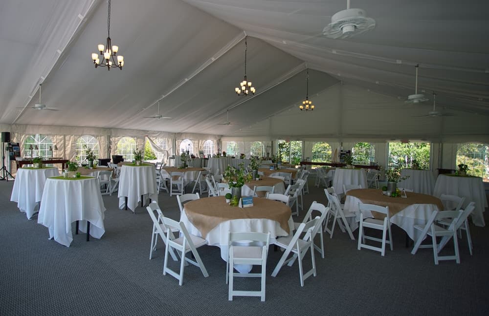 Outdoor wedding area