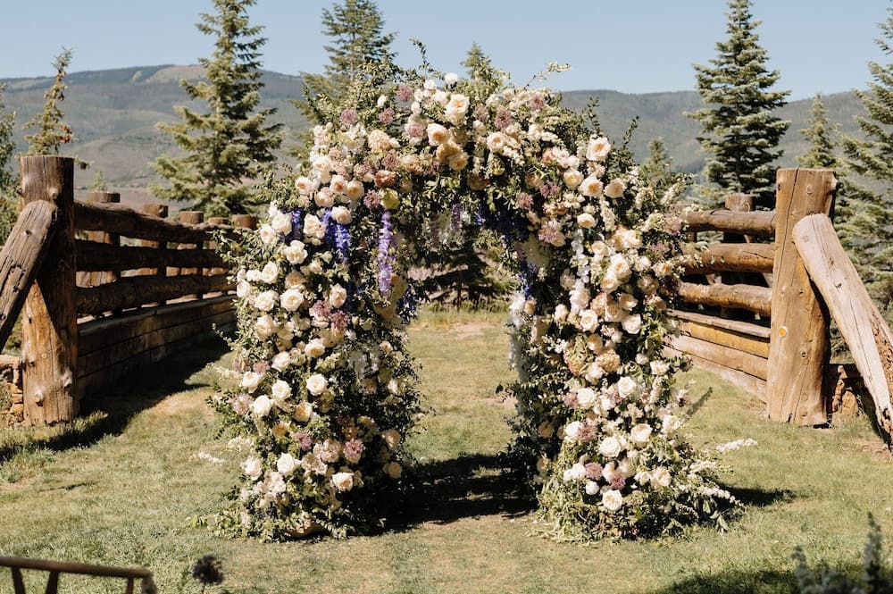 Outdoor wedding area