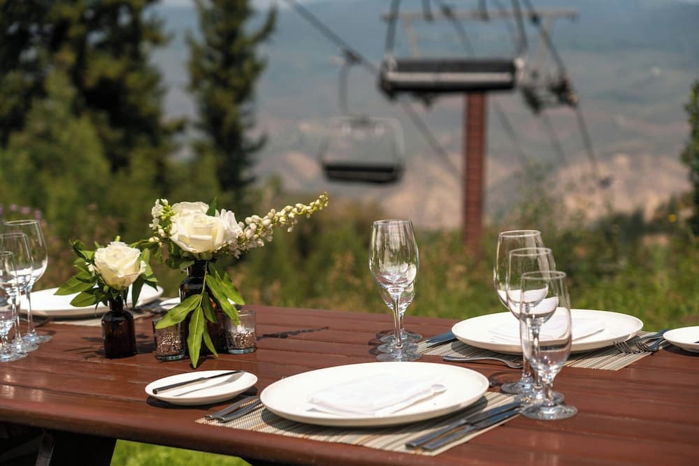 Outdoor wedding area