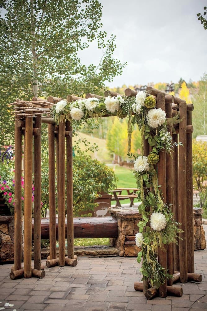 Outdoor wedding area