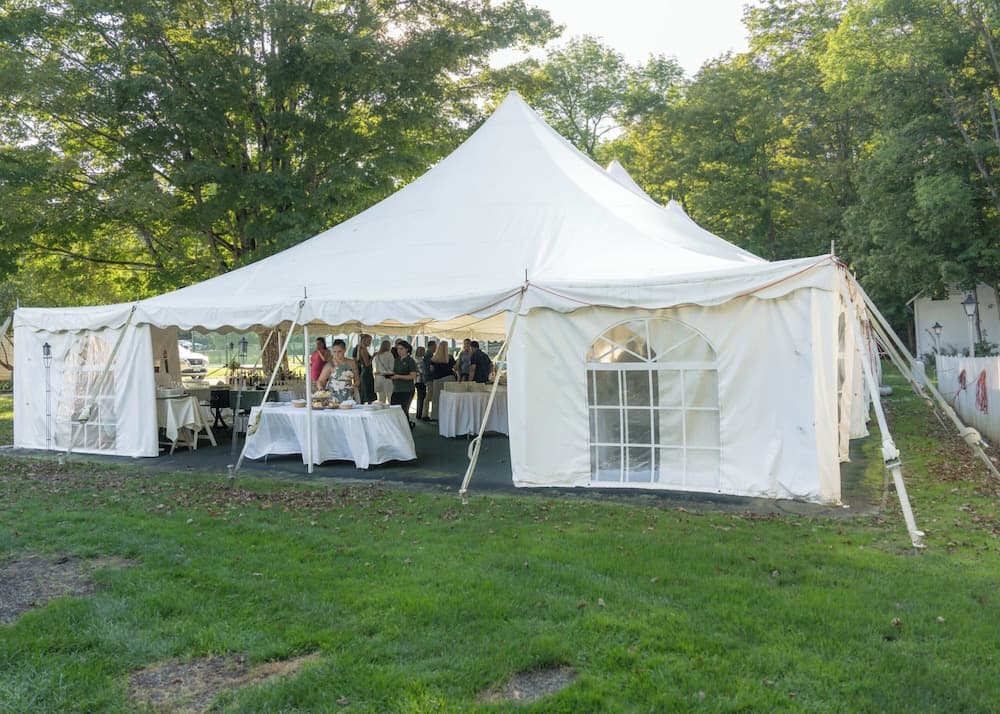 Outdoor wedding area