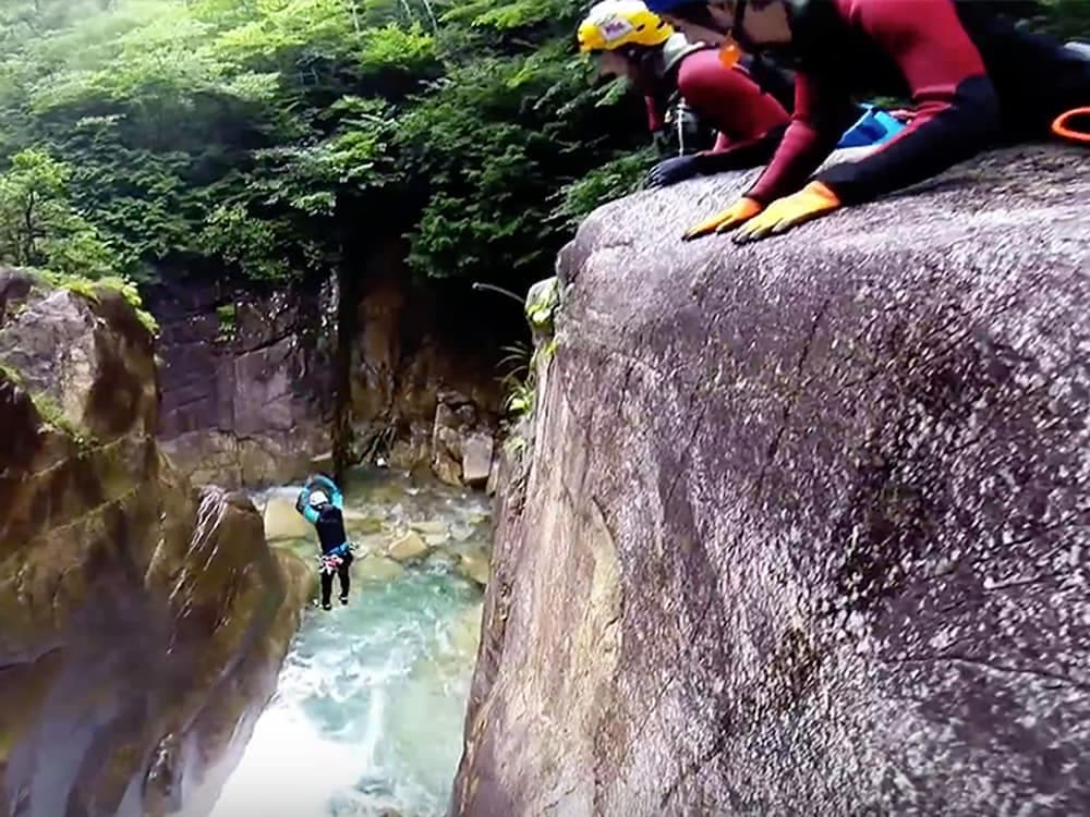 Outdoor rock climbing