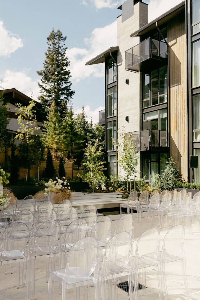 Outdoor wedding area