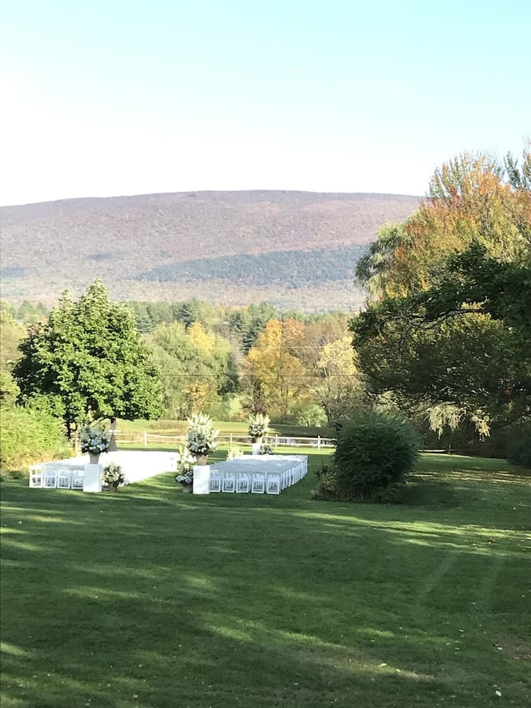 Outdoor wedding area