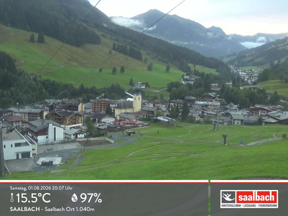 Saalbach - Webcam auf 1040m Höhe in Saalbach