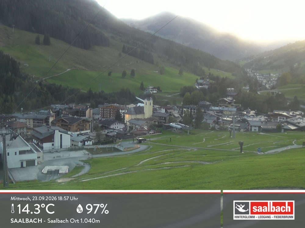 Saalbach - Webcam auf 1040m Höhe in Saalbach