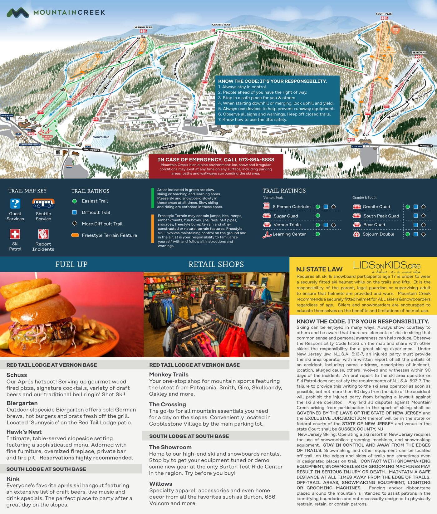 Mountain Creek Resort Trail Map