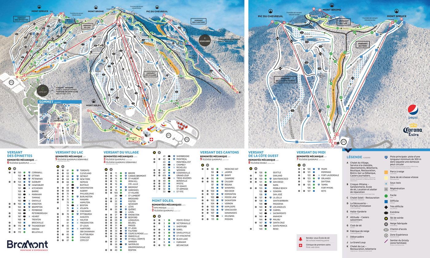 Ski Bromont Trail Map